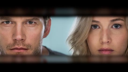 Primeiro cartaz de Passengers aposta nos olhares de Chris Pratt e Jennifer Lawrence