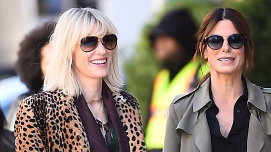 Imagem da notícia Ocean's 8: Cate Blanchett e Sandra Bullock aparecem nas primeiras imagens das gravações