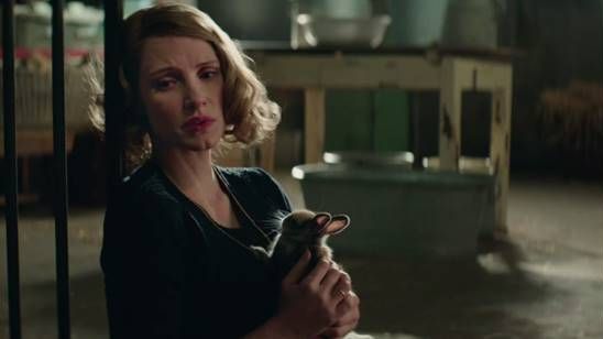Imagem da notícia Jessica Chastain utiliza zoológico como resistência ao nazismo no primeiro trailer de The Zookeeper's Wife