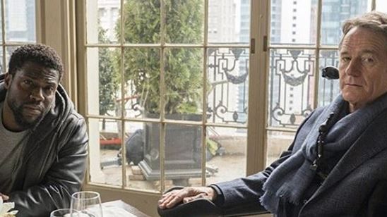 Imagem da notícia Kevin Hart, Nicole Kidman e Bryan Cranston posam juntos pela primeira vez nas gravações do remake de Intocáveis