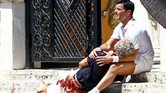 Édgar Ramírez, Darren Criss e Ricky Martin gravam cena de assassinato no set de Versace: American Crime Story