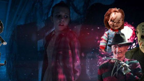 Imagem da notícia Stranger Things: Vilões clássicos de filmes de terror assustam crianças na paródia do trailer da série da Netflix