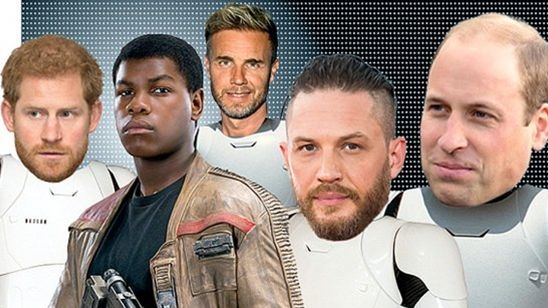 Imagem da notícia Príncipes Harry e William aparecem em cena com Tom Hardy em Star Wars: Os Últimos Jedi