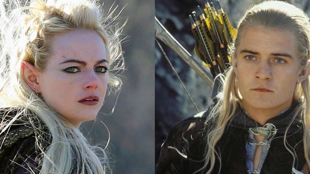 Orlando Bloom zoa Emma Stone por "roubar" visual de Legolas em série de TV