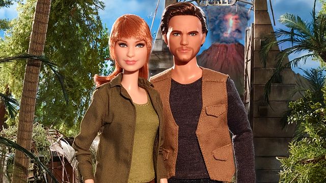 Imagem da notícia Jurassic World - Reino Ameaçado: Chris Pratt e Bryce Dallas Howard viram bonecas Barbie