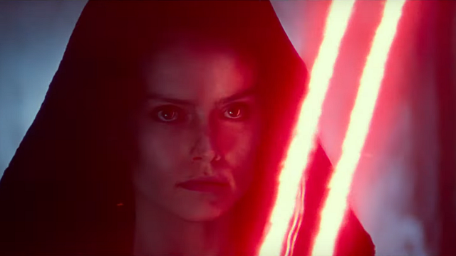 Imagem da notícia Star Wars: Rey surge de preto e sabre vermelho em prévia de A Ascensão Skywalker