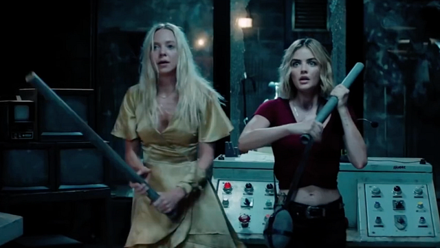 Imagem da notícia Lucy Hale vive pesadelo no trailer da versão terror de A Ilha da Fantasia