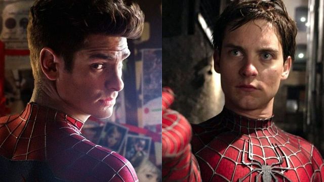 Imagem da notícia Homem-Aranha 3: Andrew Garfield reage ao vazamento de imagem ao lado de Tobey Maguire 