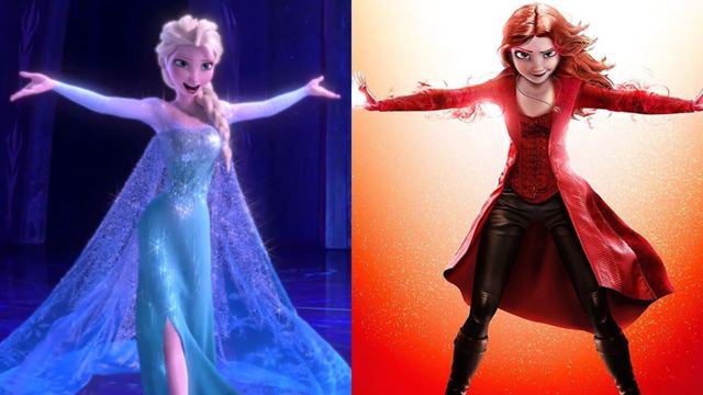 Elsa como Feiticeira Escarlate e Moana como Valquíria: Artista transforma personagens da Disney em super-heróis da Marvel