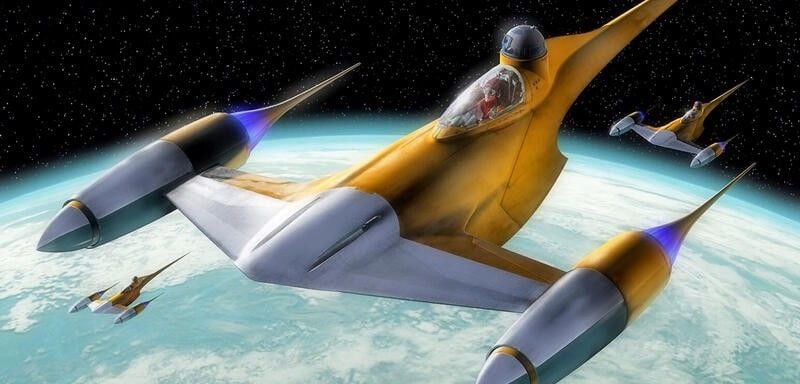 O caça estelar N-1 em Star Wars: Episódio I - A Ameaça Fantasma