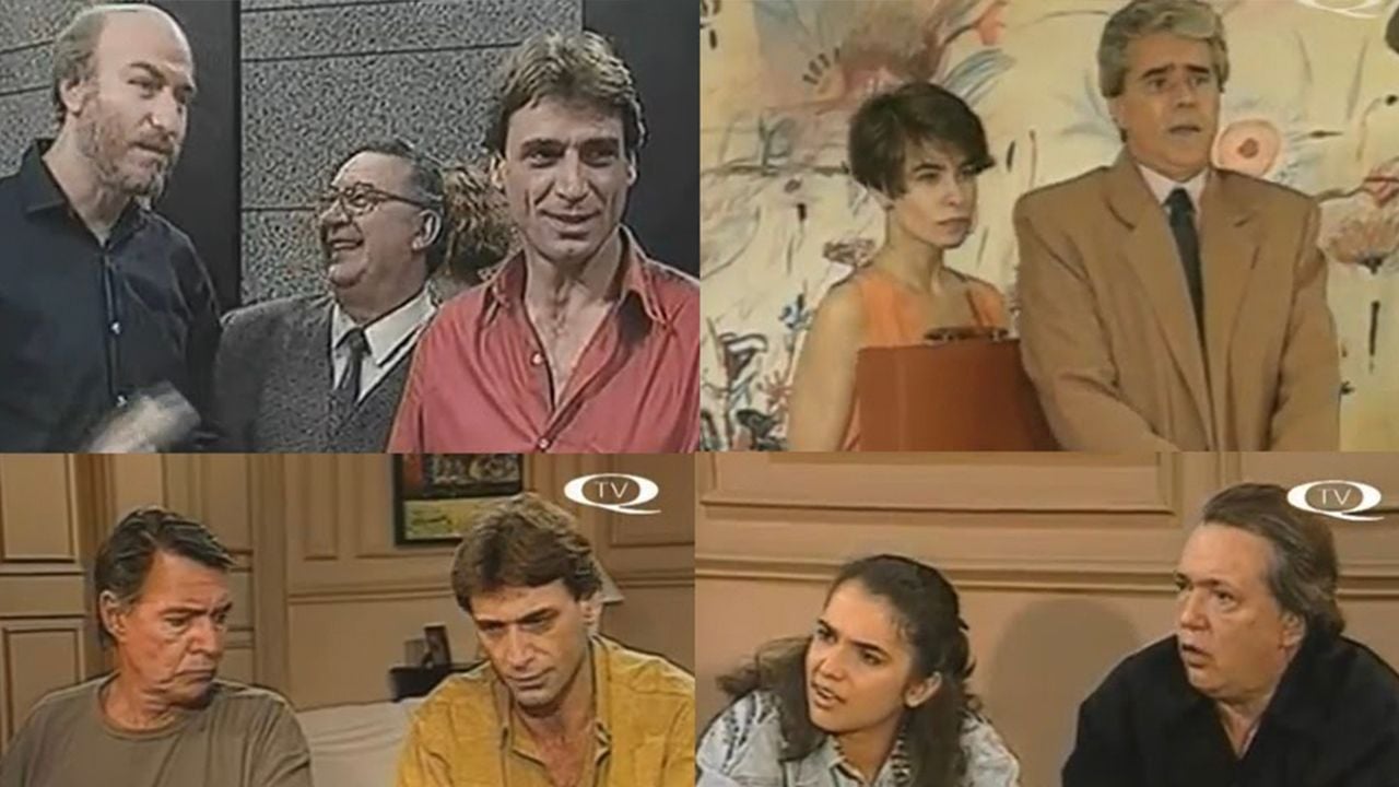 Parte do elenco de Cortina de Vidro