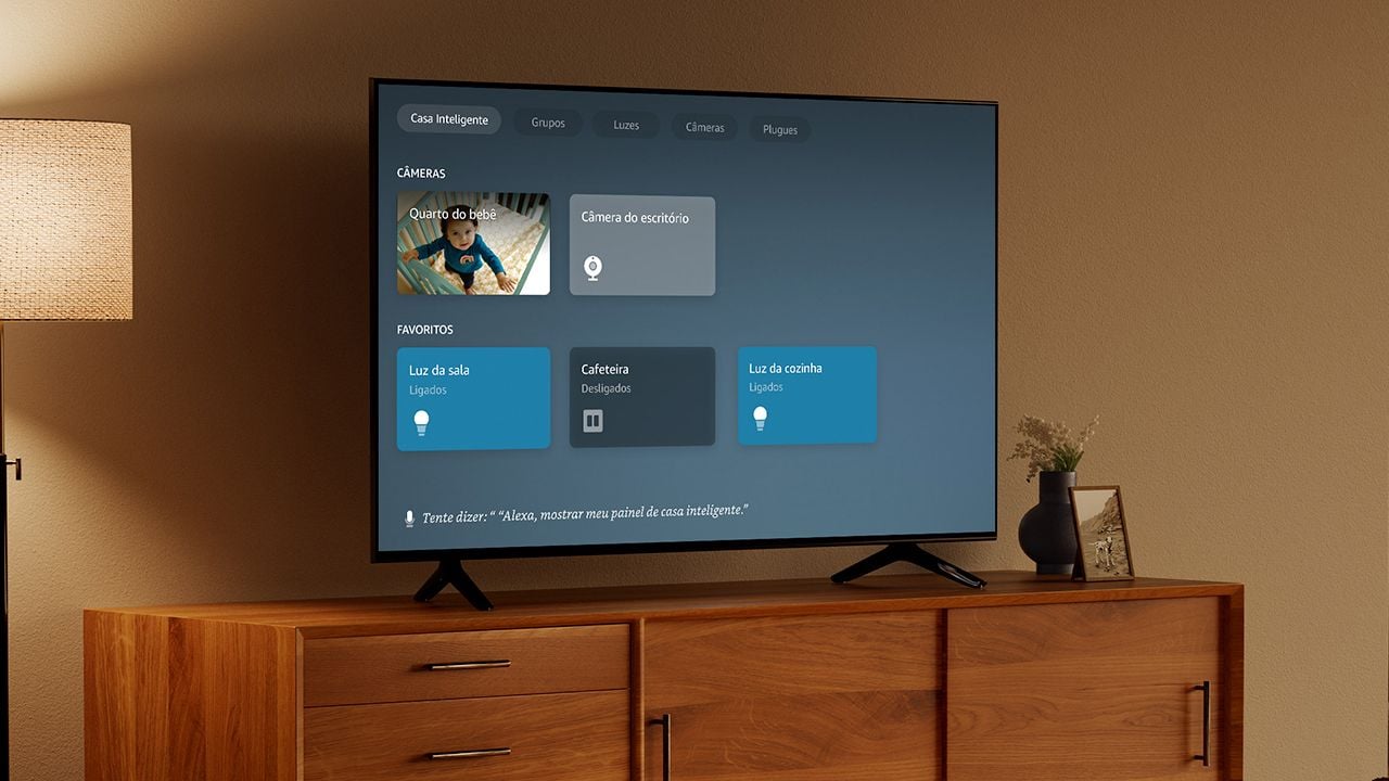 Interface da TV com o Fire Stick HD