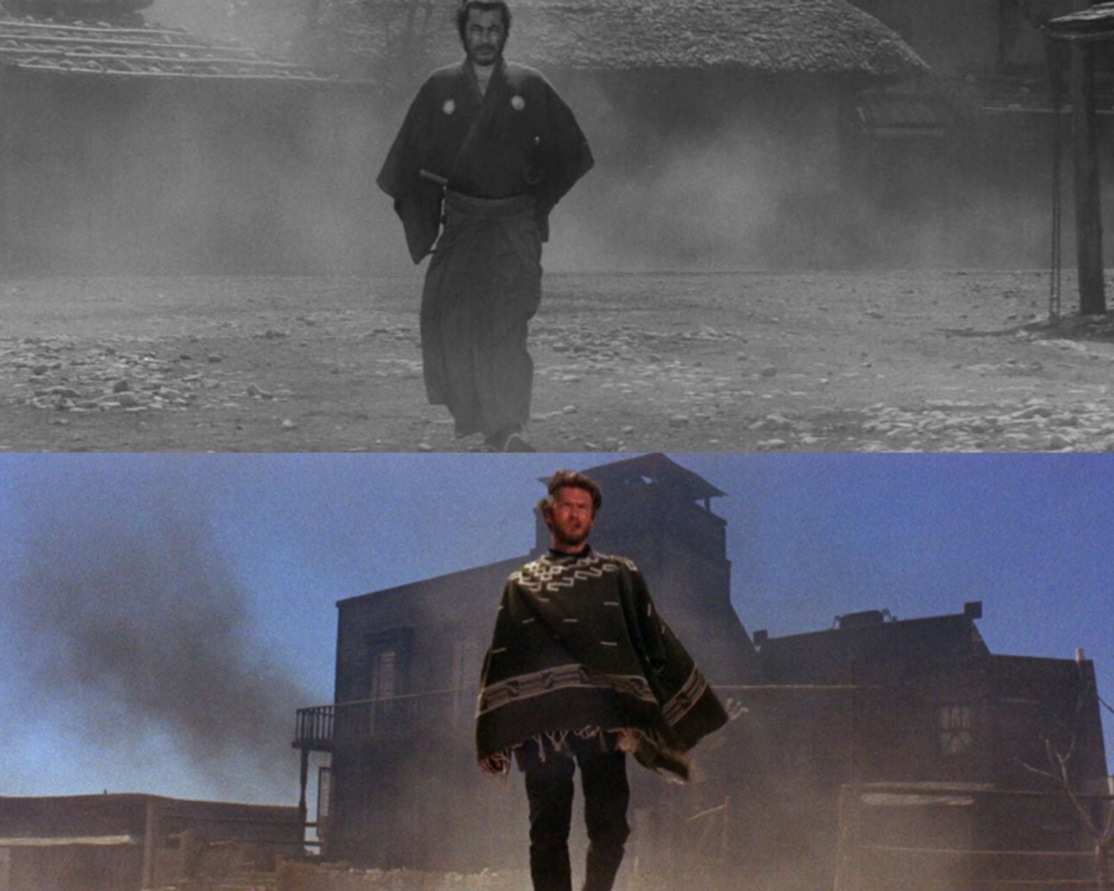 Yojimbo e Por Um Punhado de Dólares.