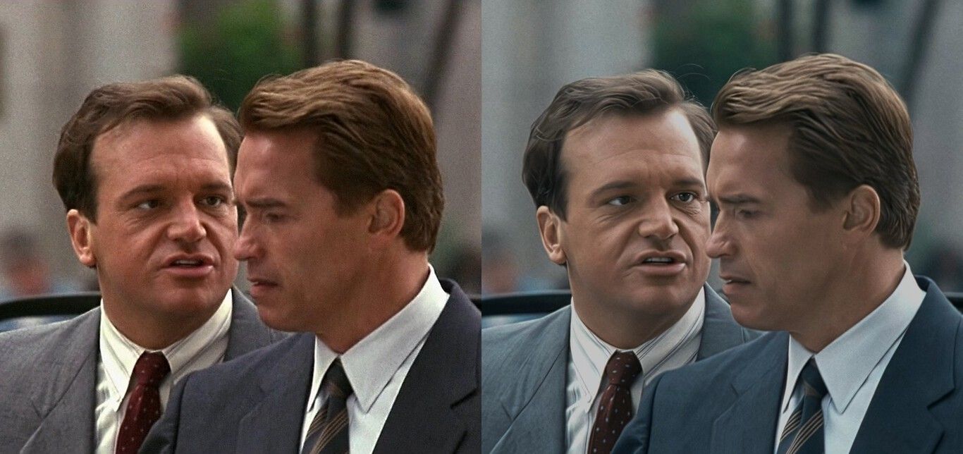 À esquerda uma versão antiga em HD e à direita a remasterização em 4K