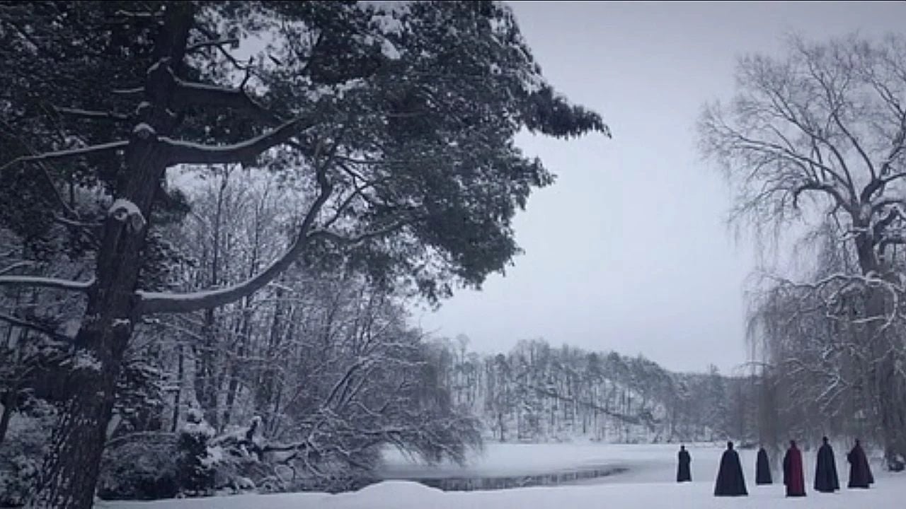 República Tcheca no inverno: um dos belos panoramas de Os Últimos Cavaleiros