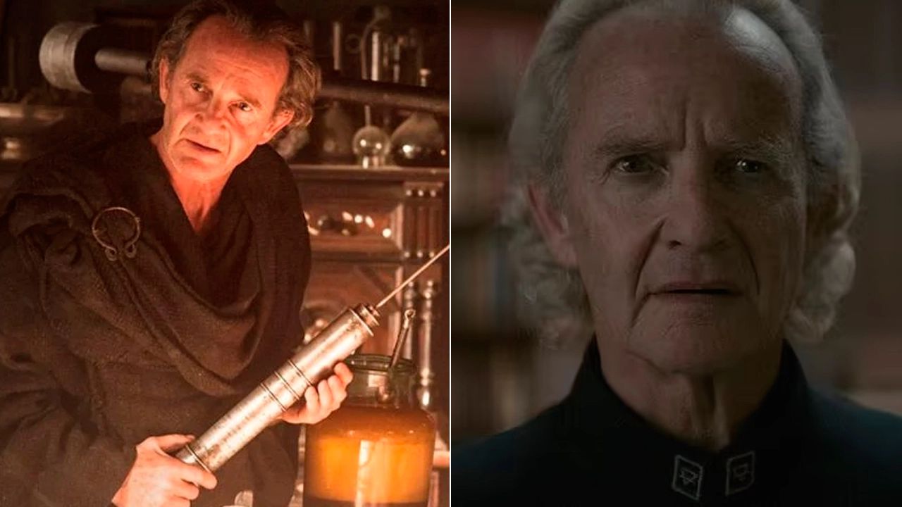 À esquerda, Anton Lesser em Game of Thrones. à direita, o ator estrelando 1899.