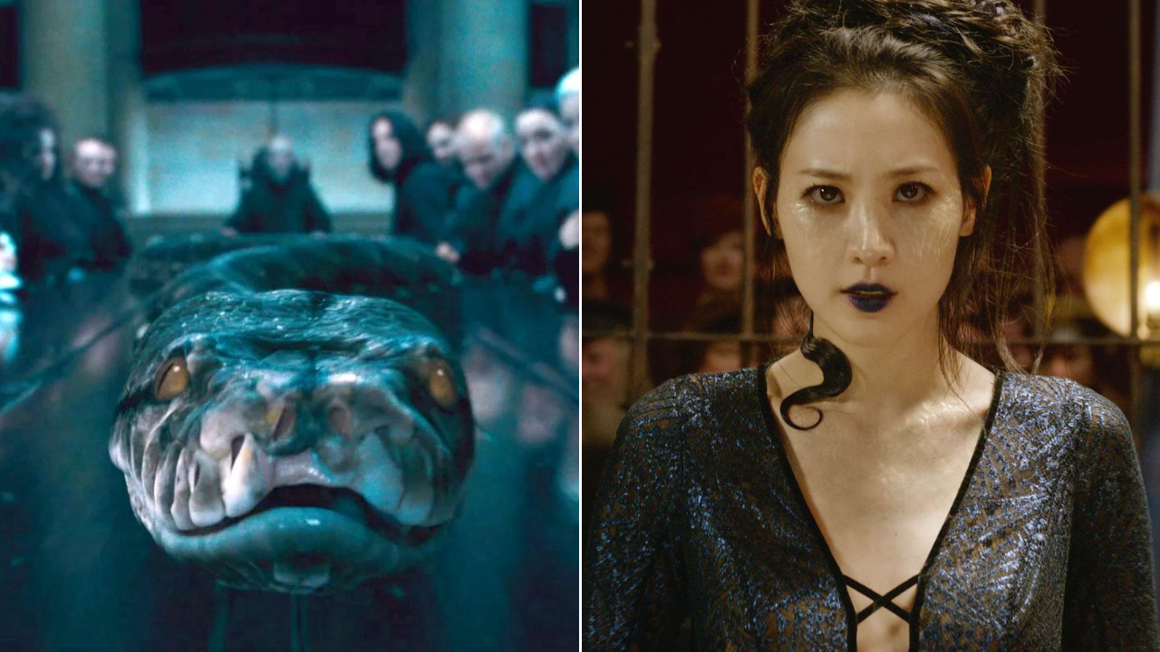 Nagini em Harry Potter e em Animais Fantásticos.