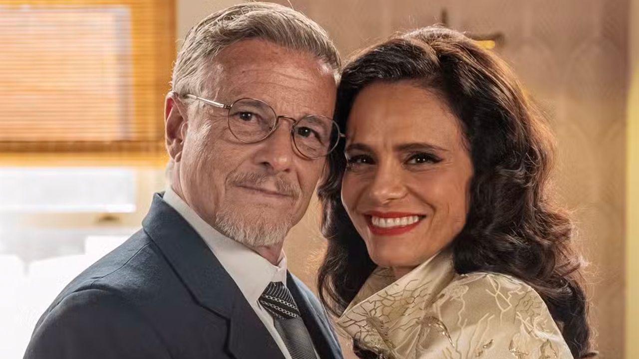 Eugênio (Marcello Novaes) e Violeta (Malu Galli)