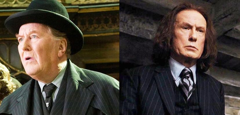Cornelius Fudge (Robert Hardy) & Rufus Scrimgeour (Bill Nighy)