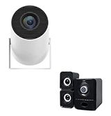 Projetor Mini Hy300 4K com Home Theater 2.1