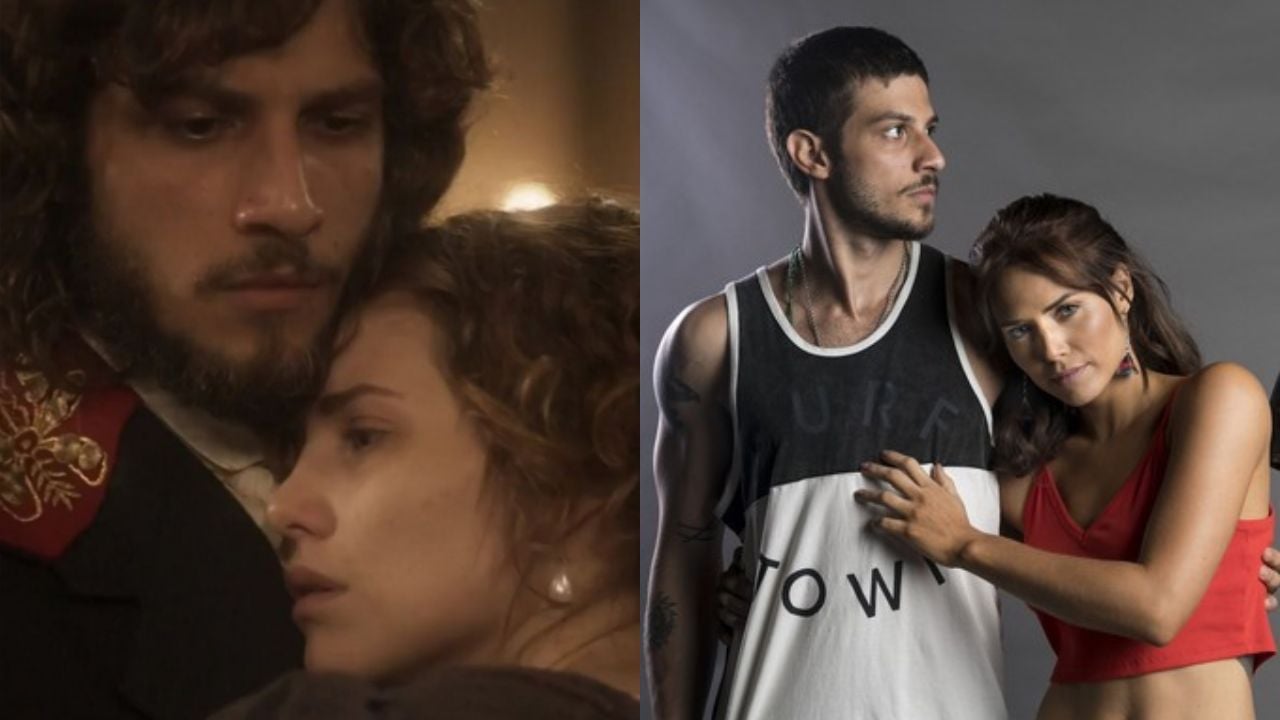 Chay Suede e Letícia Colin em Novo Mundo e Segundo Sol