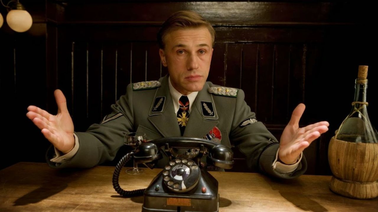 Christoph Waltz como Hans Landa em Bastardos Inglórios.