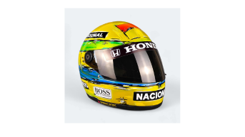 Capacete Senna Cartoon 1991 - 1:1 Homologado para Uso, Rheos Helmet