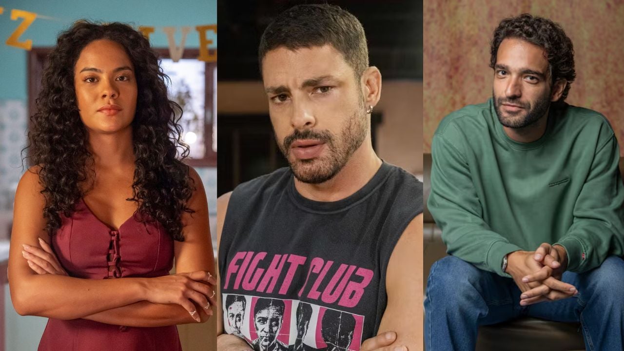 Bella Campos, Cauã Reymond e Humberto Carrão