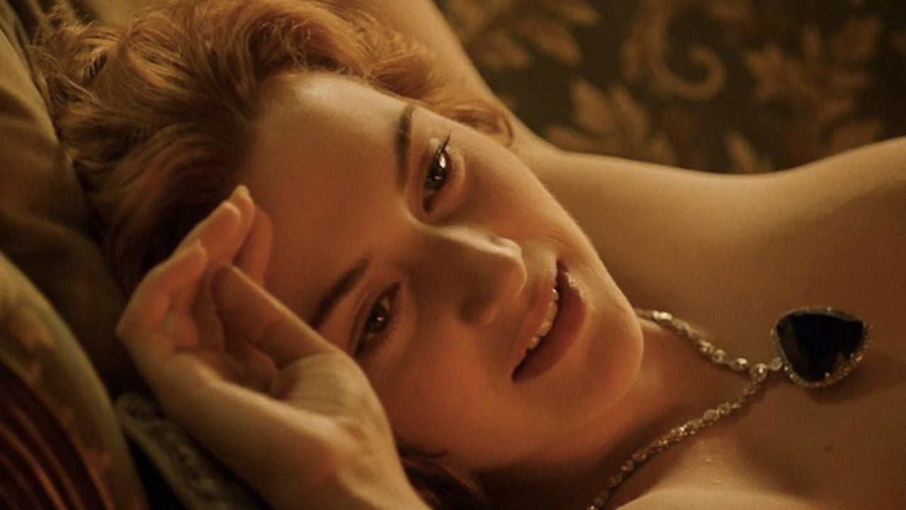 Kate Winslet em Titanic.