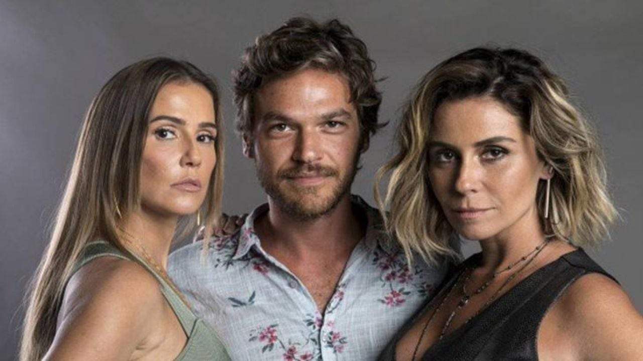 Karola (Deborah Secco), Beto Falcão (Emílio Dantas) e Luiza (Giovanna Antonelli