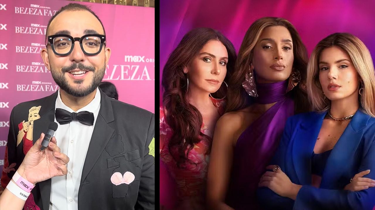 O autor Raphael Montes e o trio de protagonistas