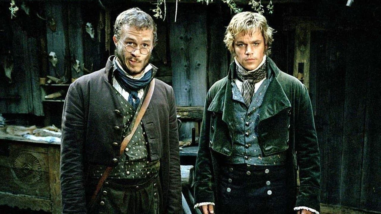 Heath Ledger e Matt Damon em Os Irmãos Grimm