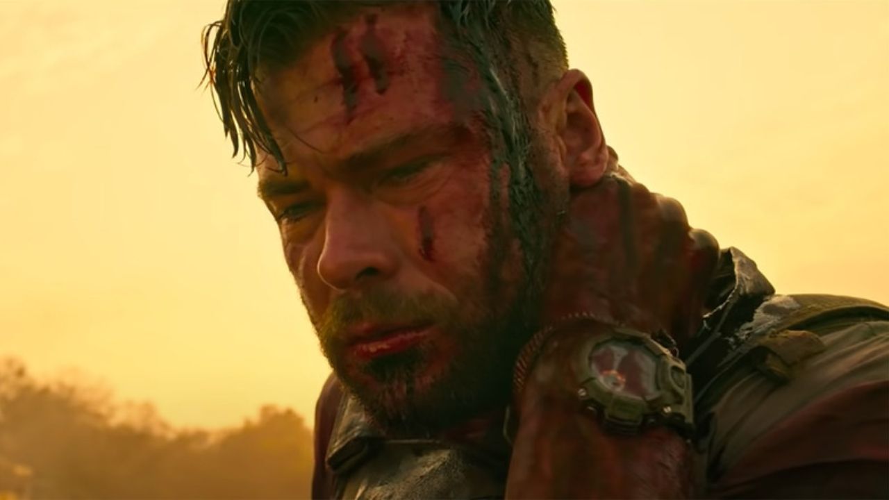 Tyler Rake após ser baleado em Resgate.