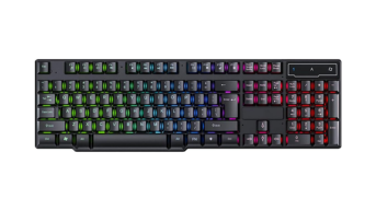 Teclado Gamer Eg206 Hawke Led Silencioso Com Fio, Evolut
