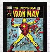 Pôster com Moldura - Heróis Retrô