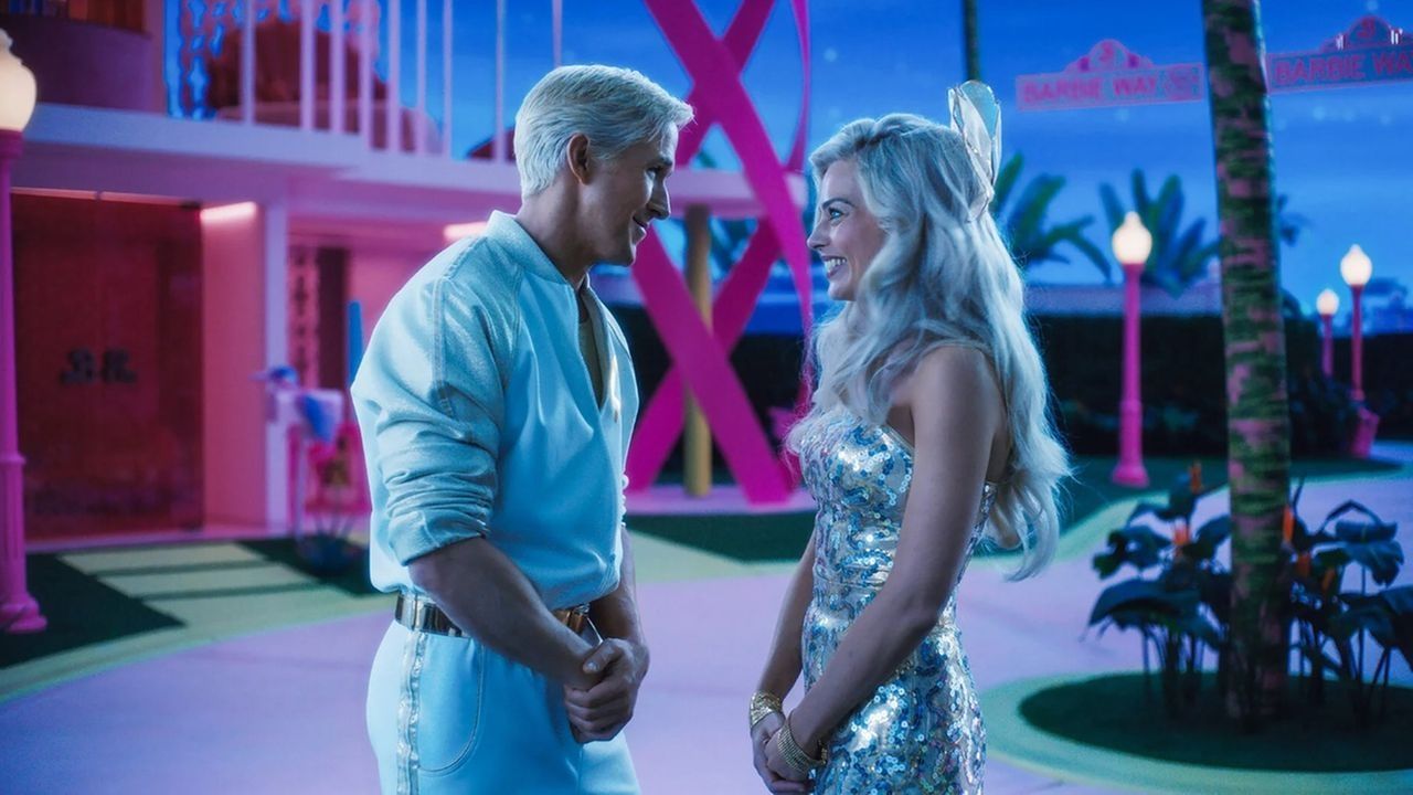 Ryan Gosling e Margot Robbie como Ken e Barbie.
