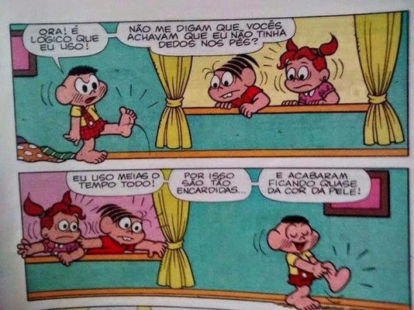 Você sabia que Cascão usa meia?