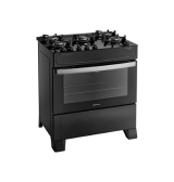 Fogão 5 Bocas preto Atenas Glass, ATLAS ELETRODOMÉSTICOS