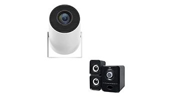Projetor Mini Hy300 4K com Home Theater 2.1