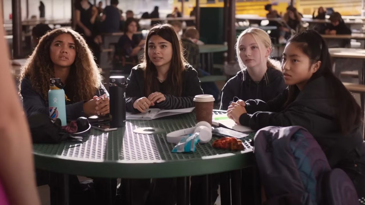 McKenna Roberts, Ariana Greenblatt, Sasha Milstein e Brylee Hsu em Barbie