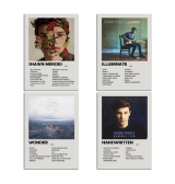 Kit 4 Quadros Placas Decorativas Shawn Mendes Albuns