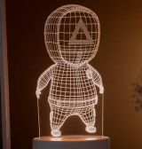 Luminária led 3D Round 6 soldado, poplumos