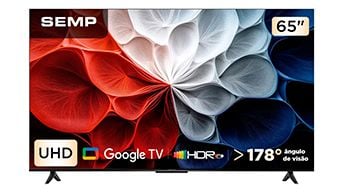 Smart TV Semp 65” LED 4K Google TV