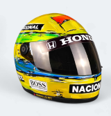 Capacete Senna Cartoon 1991 - 1:1 Homologado para Uso, Rheos Helmet