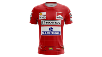 Camiseta Ayrton Senna Inspiração Macacão McLaren MPA/8 Dry Fit