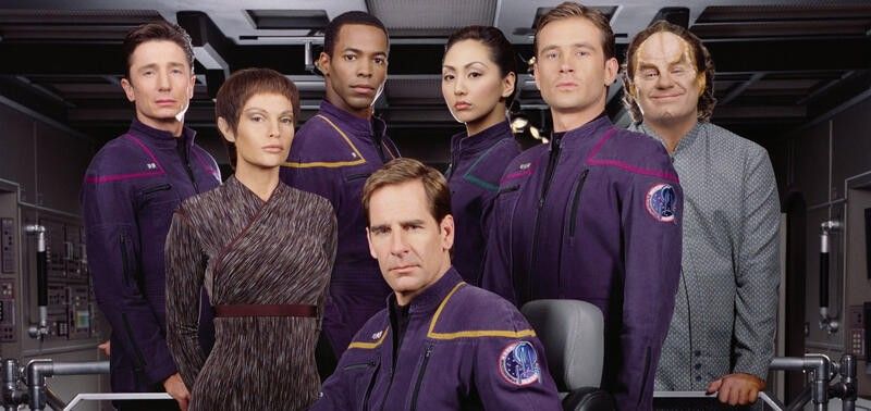 Capitão Archer e a tripulação da Enterprise