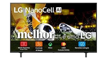 Smart TV LG NanoCell AI 4K 55” NANO80