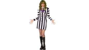 Blazer Vestido Beetlejuice Preto e Branco, Spirit Halloween