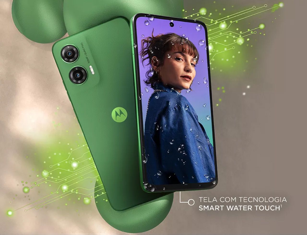Moto G35 conta com tecnologia Smart Water Touch