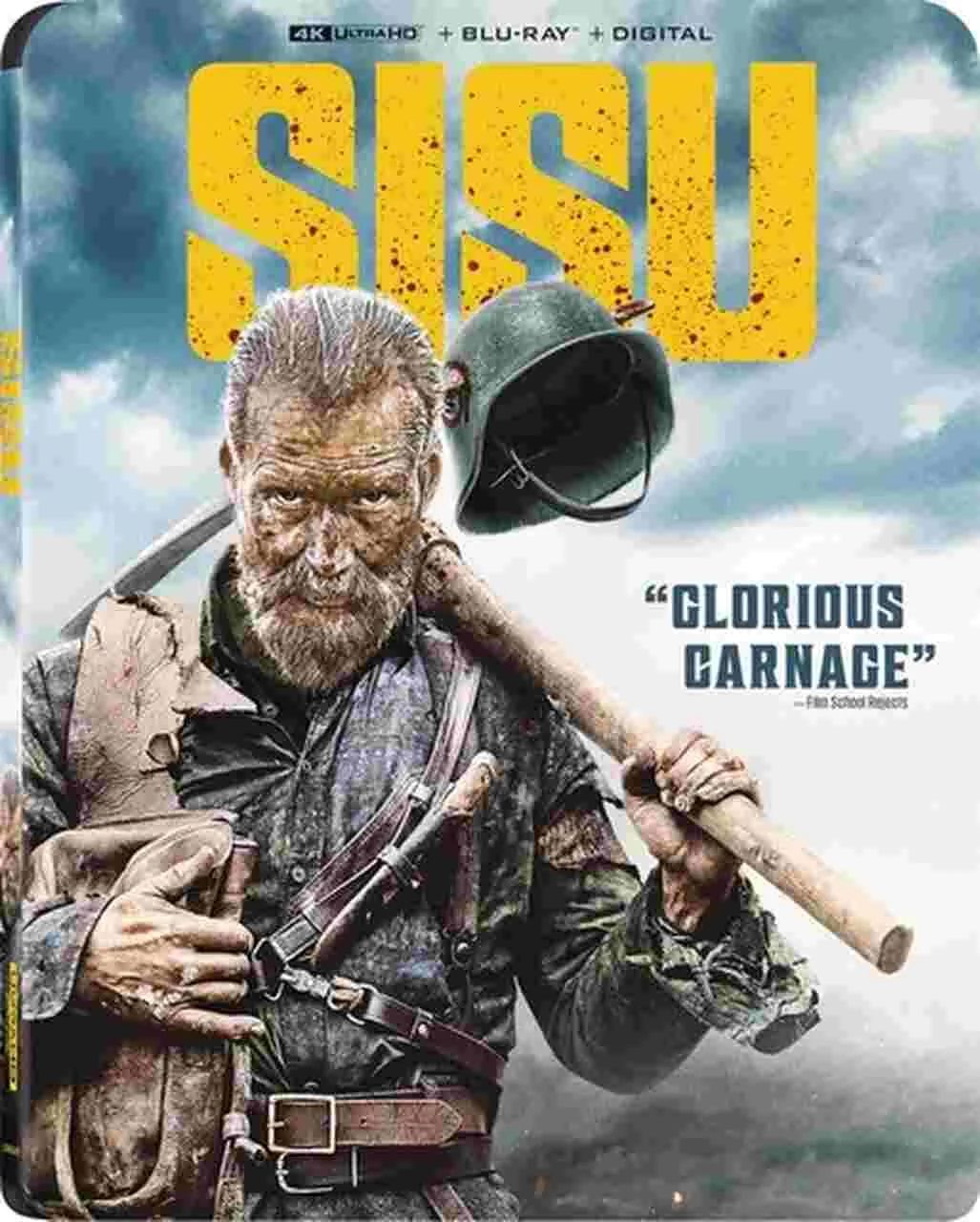 Capa de SISU 4K + Blu-Ray, versão em mídia física